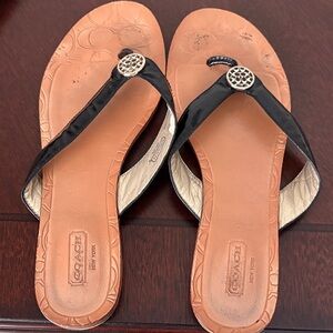 Coach Black and Brown Women's Sandals